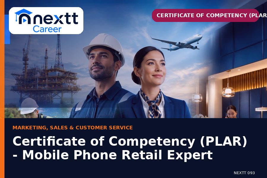 Certificate of Competency (PLAR) - Mobile Phone Retail Expert