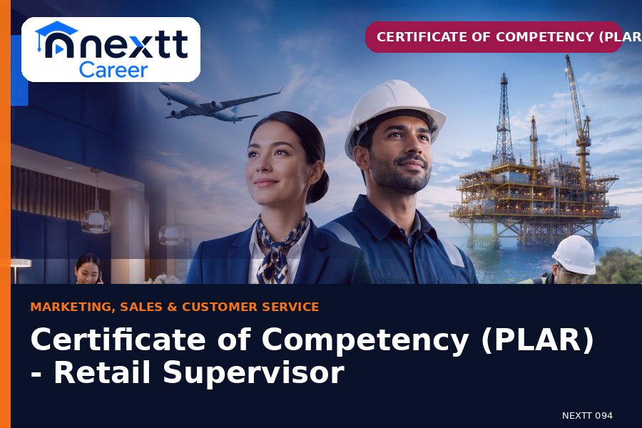 Certificate of Competency (PLAR) - Retail Supervisor