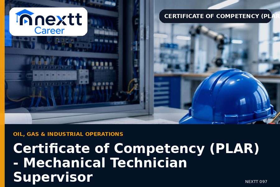 Certificate of Competency (PLAR) - Mechanical Technician Supervisor